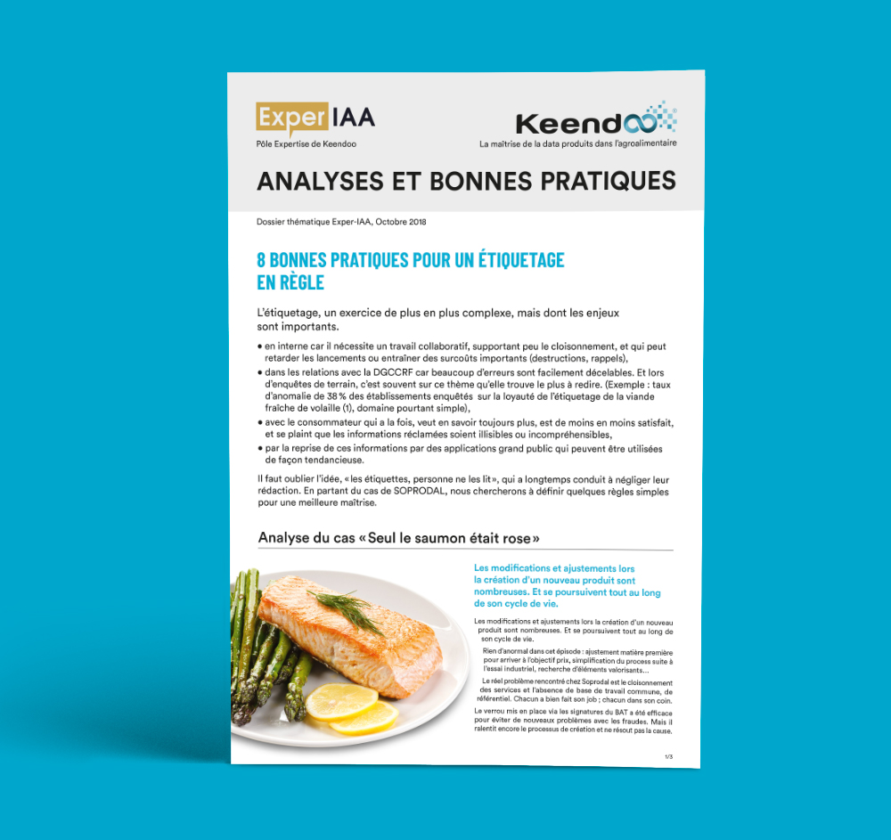 Dossier Analyse et Bonnes pratiques Keendoo Étiquetage produits dans les iAA