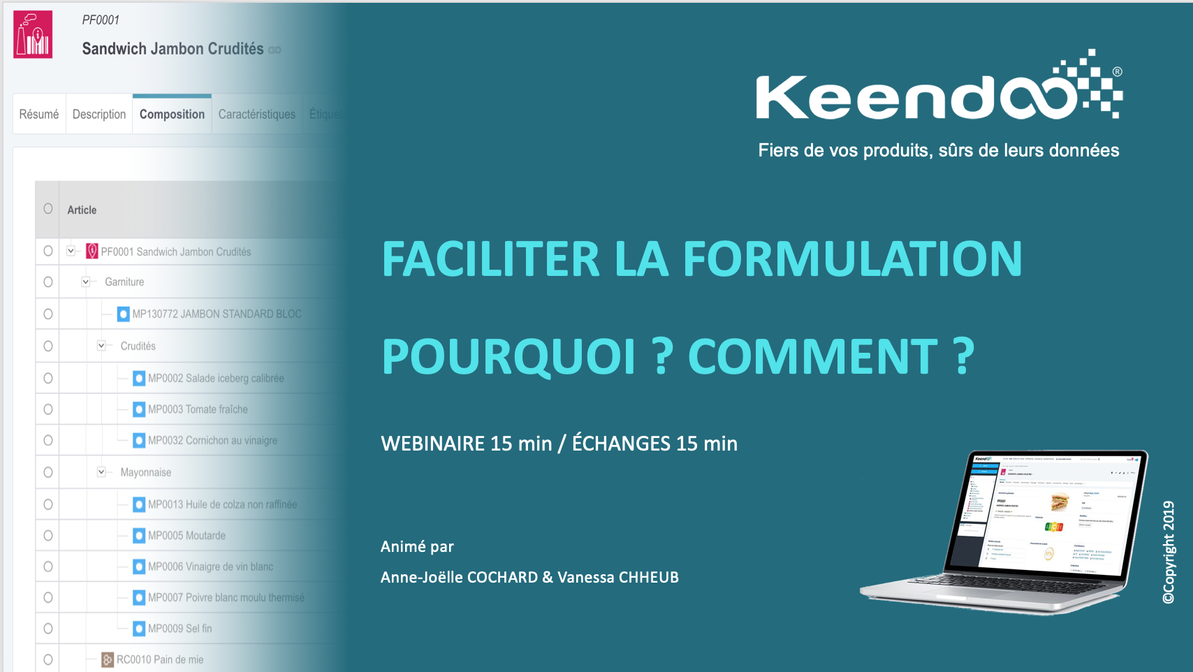 Webinaire faciliter la formulation produits dans les IAA