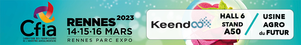 Keendoo sera présent au CFIA de Rennes du 14 au 16 mars 2023, Hall 6 stand A50 et sur le plateau de l'Usine Agro du Futur.
